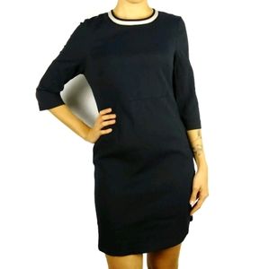 Oliver Bonas metallic crew neck 3/4 sleeve dress